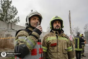 مانور آتش نشانی در شرکت صنایع غذایی رضوی