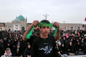 آیین چهارپایه خوانی در سالروز شهادت امیرالمومنین علیه السلام در حرم مطهر رضوی - 1