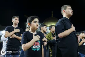 عزاداری هیئت&zwnj; رزمندگان ثارالله همدان در حسینیه حرم