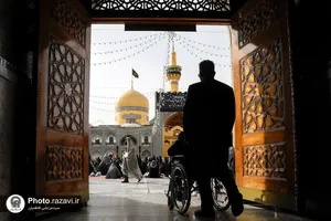 سیاه&zwnj;پوشی حرم مطهر رضوی به مناسبت شهادت امام هادی علیه&zwnj;السلام