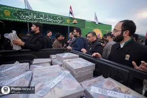 موکب آستان قدس رضوی در فرودگاه بغداد