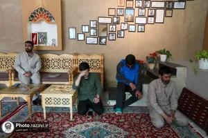مراسم وداع با پیکر شهید نیلفروشان در مجتمع دانشجویی امام رضا (ع)