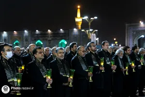 آیین خطبه خوانی شب شهادت امام رضا علیه السلام در حرم مطهر رضوی - 2