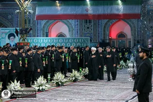 شمع‌های خادمان، روشنای شب شهادت 
آیین خطبه‌خوانی در سوگ امام مهربانی‌ها