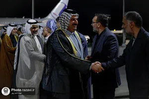 استقبال از شیوخ عشایر عراق در فرودگاه شهید هاشمی&zwnj;نژاد مشهد-۲
