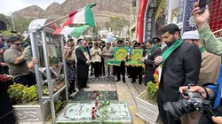 پیمان جان فدایی خدام امام رضا (ع) در گلزار بین‌المللی شهدای کرمان