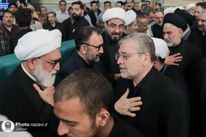 مراسم بزرگداشت آیت الله رئیسی در حرم مطهر رضوی