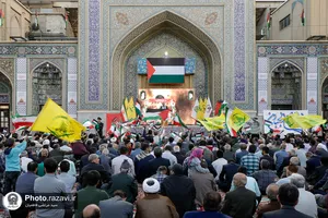 اجتماع همبستگی با جبهه مقاومت فلسطین در حرم مطهر رضوی