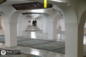 آماده سازی اماکن مسقف حرم مطهر رضوی در سومین شب از لیالی قدر