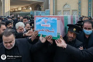 تشییع پیکر شهید شاهد شجاعی&zwnj;پور در حرم مطهر رضوی