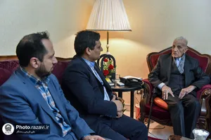 دیدار مدیریت نظارت بر موقوفات آستان قدس رضوی با رضاقلی قهرمان