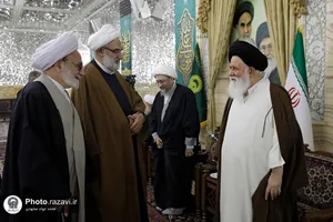 دیدار رئیس تشخیص مصلحت نظام با علما و اساتید حوزه علمیه مشهد مقدس