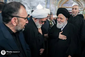 مراسم بزرگداشت آیت الله رئیسی در حرم مطهر رضوی