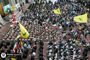 اجتماع همبستگی با جبهه مقاومت فلسطین در حرم مطهر رضوی