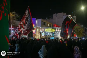 تشییع پیکر شهید گمنام دفاع مقدس در بلوار سجاد مشهد