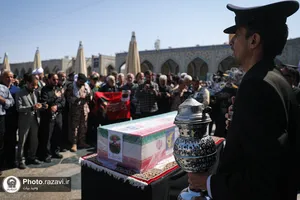 تشییع پیکر فرمانده قرارگاه عملیاتی سجاد سراوان در مشهد