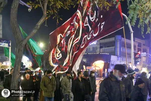 تشییع پیکر شهید گمنام دفاع مقدس در بلوار سجاد مشهد