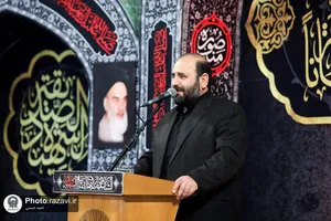 مراسم وداع با پیکر شهدای گمنام دفاع مقدس در حرم مطهر رضوی