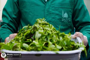 بسته بندی و توزیع افطار سبک در چایخانه حضرت رضا علیه&zwnj;السلام
