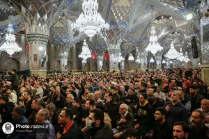 عزاداری شام شهادت موسی بن جعفر(علیه السلام) در حرم مطهر رضوی