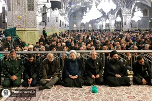 عزاداری ظهر شهادت حضرت فاطمه زهرا(سلام الله علیها) در حرم مطهر رضوی
