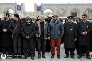 تشییع پیکر شهرام عبدلی در حرم مطهر رضوی
