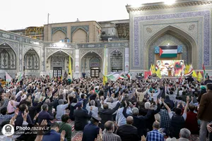 اجتماع همبستگی با جبهه مقاومت فلسطین در حرم مطهر رضوی