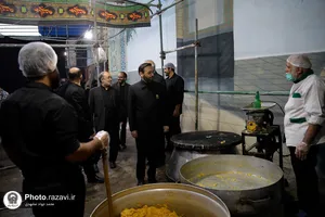 بازدید قائم مقام تولیت آستان قدس رضوی از خدمت&zwnj;رسانی مواکب اطراف حرم