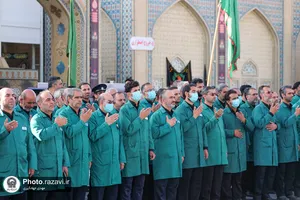 عزاداری خدام در روز شهادت امام رضا علیه السلام