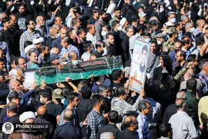 مراسم تشییع پیکر شهدای حادثه تروریستی حرم احمد بن موسی شیراز