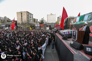 تشییع پیکر دو شهید حادثه تروریستی کرمان و شهید دفاع مقدس