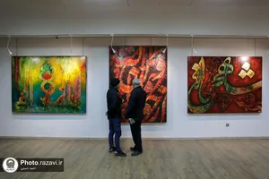 نمایشگاه آثار نقاشی خط محسن توسلی در نگارخانه رضوان