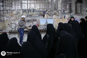  بازدید خواهران خدمه حرم مطهر رضوی از بخش&zwnj;های مختلف حرم امام رضا علیه&zwnj;السلام 