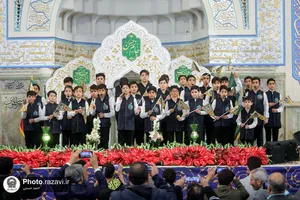 مراسم شب میلاد امام حسن مجتبی علیه السلام در حرم مطهر رضوی