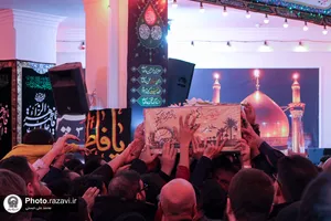 تشییع پیکر شهید گمنام در محفل اشک