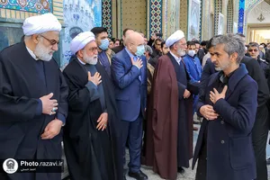 تشییع پیکر حجت الاسلام غلامرضا اسدی در حرم مطهر رضوی