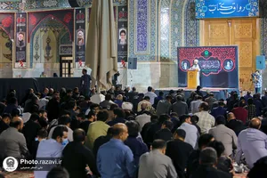 محفل عزاداری اهالی رسانه و فعالان فضای مجازی در حرم مطهر رضوی