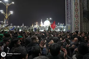 تشرف زائرین پیاده عراقی به حرم مطهر رضوی