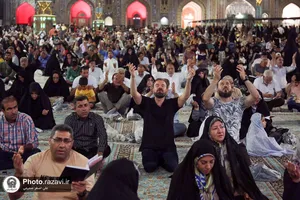 مراسم شب شهادت امام محمد باقر علیه&zwnj;السلام در حرم مطهر رضوی