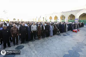 تشییع پیکر حجت&zwnj;الاسلام والمسلمین علی اکبر الهی خراسانی در حرم مطهر رضوی