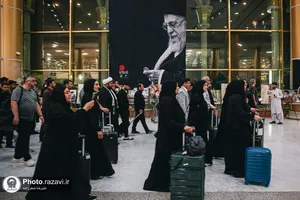 استقبال از زائرین گرجستانی در فرودگاه مشهد