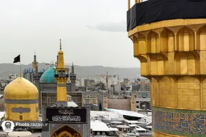سیاه&zwnj;پوشی حرم مطهر رضوی به مناسبت شهادت حضرت علی(علیه&zwnj;السلام)