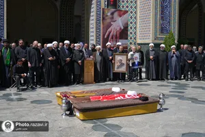 تشییع پیکر حجت&zwnj;الاسلام کریم عبدالهی نژاد در حرم مطهر رضوی
