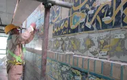 مرمت ایوان تلگراف‌خانه حرم مطهر رضوی