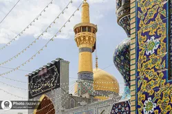 بارگاه منور رضوی در سوگ ابن‌الرضا(ع) جامه عزا به تن کرد