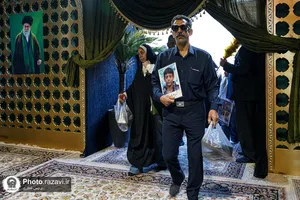 تشرف خانواده شهدای جنگ ۱۲ روزه به حرم امام رضا علیه&zwnj;السلام
