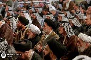 حضور شیوخ عشایر عراق در نماز جمعه حرم مطهر رضوی