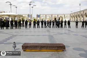 تشییع پیکر پاکبان مشهدی در حرم مطهر رضوی