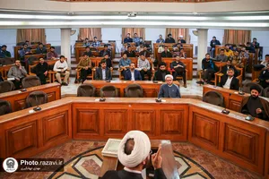 نشست صمیمی دانشجویان دانشگاه علوم اسلامی رضوی با رییس سازمان علمی و فرهنگی آستان قدس رضوی