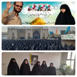 حضور خادمیاران رضوی در مراسم تشییع همسر شهید سجاد طاهرنیا